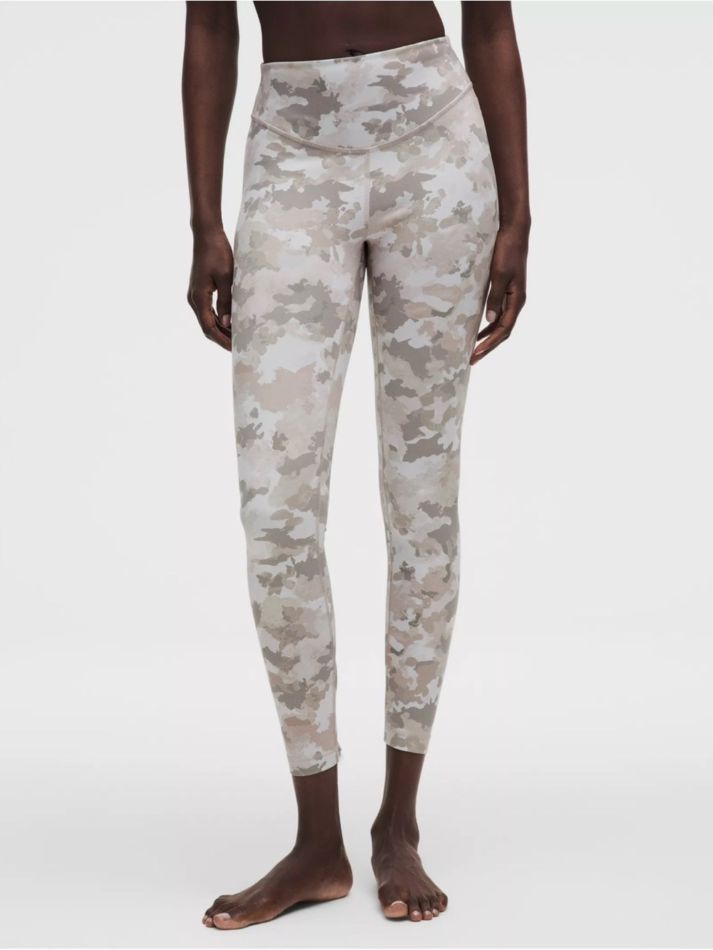 NWOT Lululemon Wundertrain High-Rise Leggings in Thawed Camo Ash Grey Multi 25”